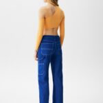 Asymmetric Long Sleeve Top With High Neck - Image 3