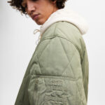 Quilted Bomber Jacket With Ribbed Trims - Image 3