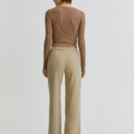 Ribbed Cropped T-Shirt With Buttons - Image 2